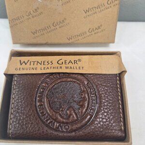 Witness Gear Genuine Leather Wallet On Wings Like Eagles Isaiah 40:31 Eagle Head